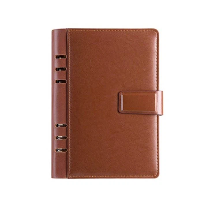 Brown Magnetic Closure Leather Diary