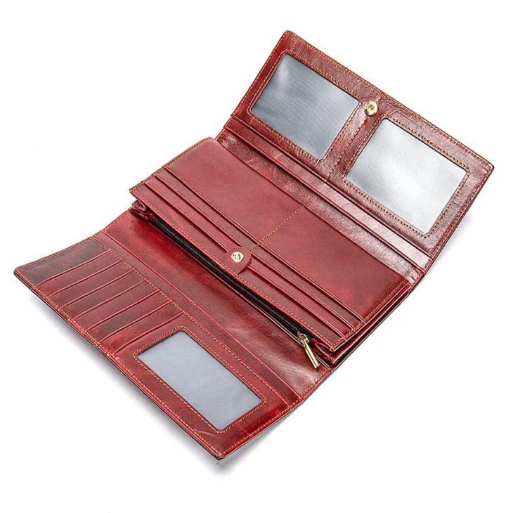Women Leather Long Wallet
