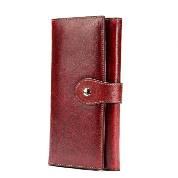 Classical Women Leather Long Wallet
