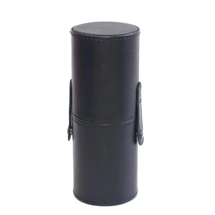 Cylinder Leather Makeup Brushes Holder