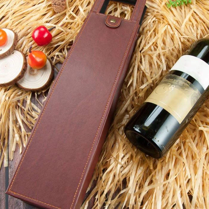 Leather Wine Bag With Handles